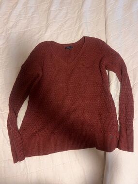 American Eagle Outfitters V-Neck Sweater - Rust Brown
